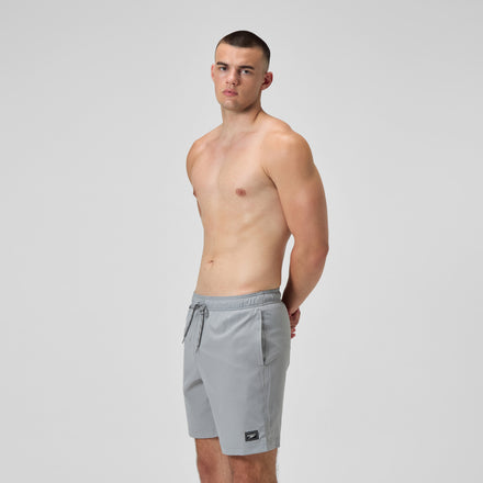 Men's Classic Solid Redondo Edge Volley Swim Trunks Gray