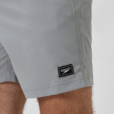 Men's Classic Solid Redondo Edge Volley Swim Trunks Gray
