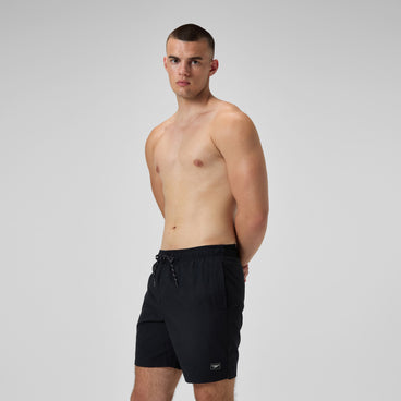 Men's Classic Solid Redondo Edge Volley Swim Trunks Black