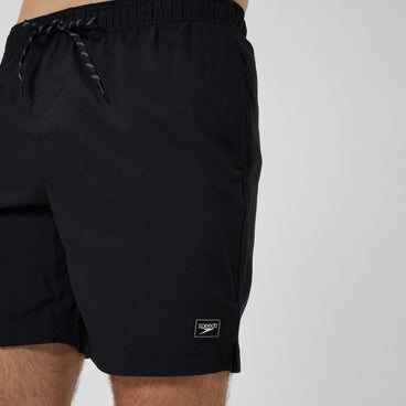 Men's Classic Solid Redondo Edge Volley Swim Trunks Black