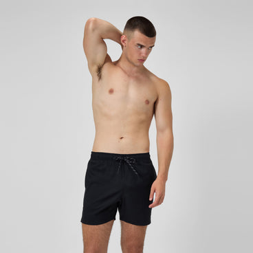 Men's Classic Solid Redondo Edge Volley Swim Trunks Black