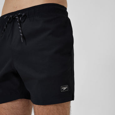 Men's Classic Solid Redondo Edge Volley Swim Trunks Black