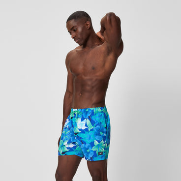 Men's Print Redondo Edge Swim Shorts Deep Blue