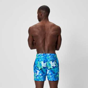 Men's Print Redondo Edge Swim Shorts Deep Blue