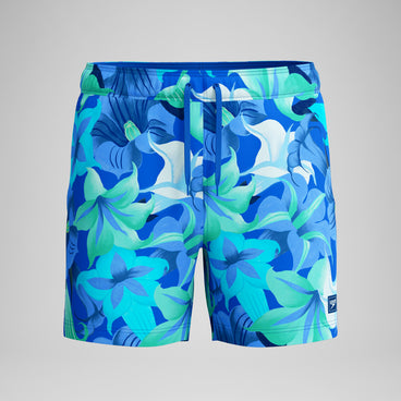 Men's Print Redondo Edge Swim Shorts Deep Blue