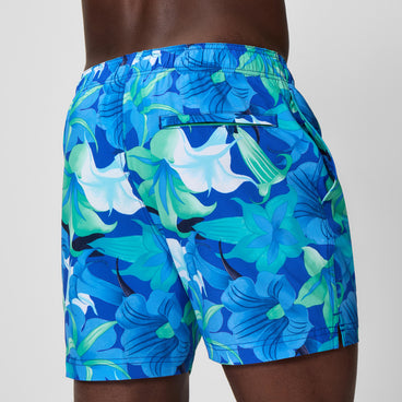 Men's Print Redondo Edge Swim Shorts Deep Blue