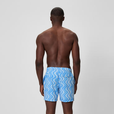 Men's Print Redondo Edge Swim Shorts Blue/White