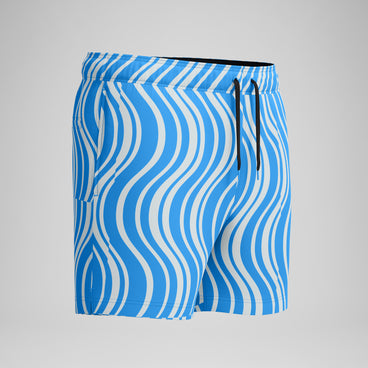 Men's Print Redondo Edge Swim Shorts Blue/White