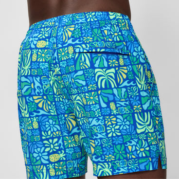 Men's Print Redondo Edge Swim Shorts Blue