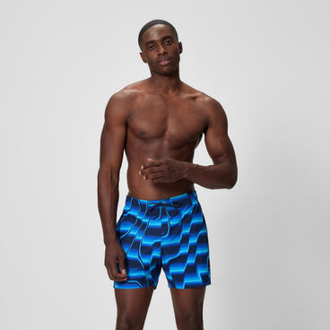 Men's Print Redondo Edge Swim Shorts Navy/Blue