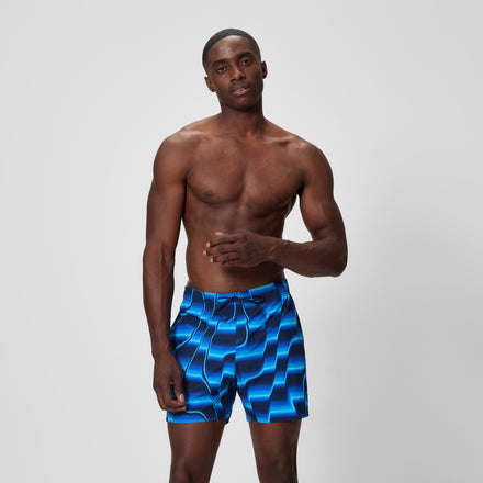 Men's Print Redondo Edge Swim Shorts Navy/Blue