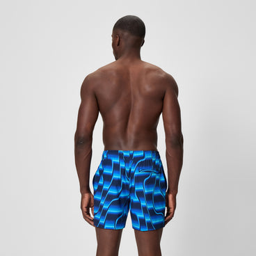 Men's Print Redondo Edge Swim Shorts Navy/Blue