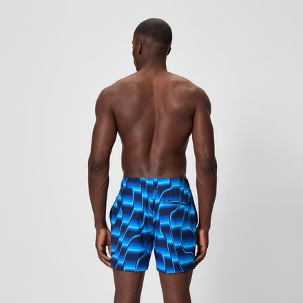 Men's Print Redondo Edge Swim Shorts Navy/Blue