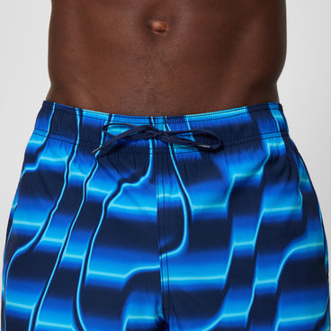 Men's Print Redondo Edge Swim Shorts Navy/Blue