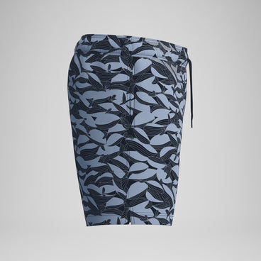 Men's Redondo Edge Printed Swim Shorts Gray/Black