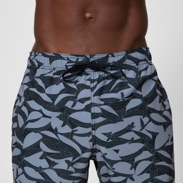 Men's Redondo Edge Printed Swim Shorts Gray/Black