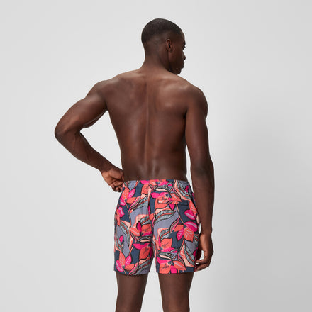 Men's Redondo Edge Printed Swim Shorts Coral/Gray