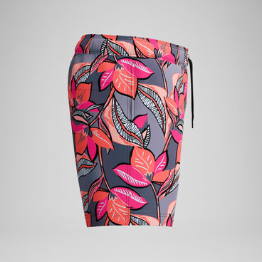 Men's Redondo Edge Printed Swim Shorts Coral/Gray