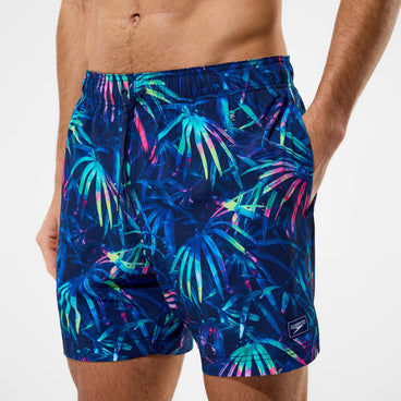 Men's Redondo Edge Printed Swim Shorts Navy