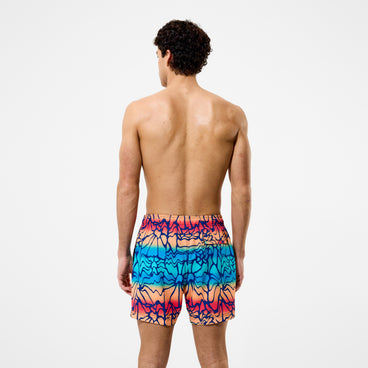 Men's Redondo Edge Printed Swim Shorts Blue/Orange