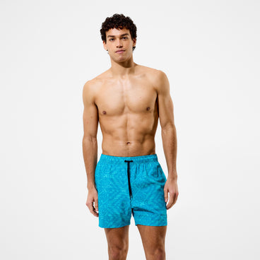 Men's Redondo Edge Printed Swim Shorts Turquoise