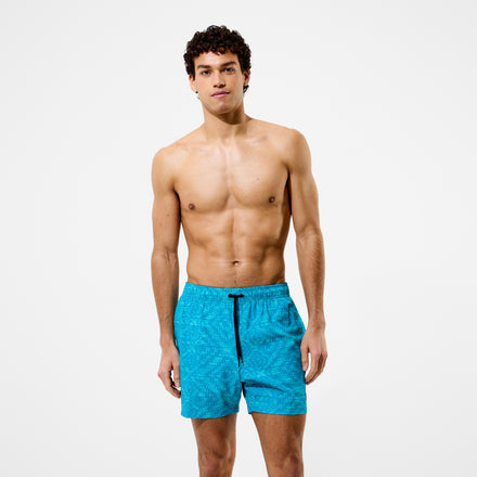 Men's Redondo Edge Printed Swim Shorts Turquoise