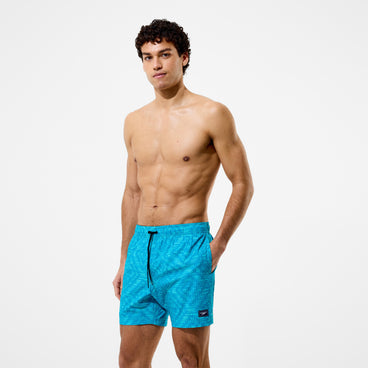 Men's Redondo Edge Printed Swim Shorts Turquoise