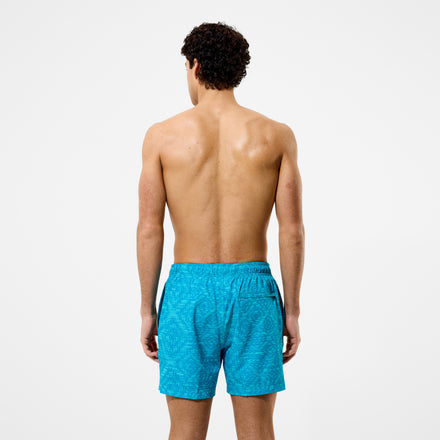 Men's Redondo Edge Printed Swim Shorts Turquoise