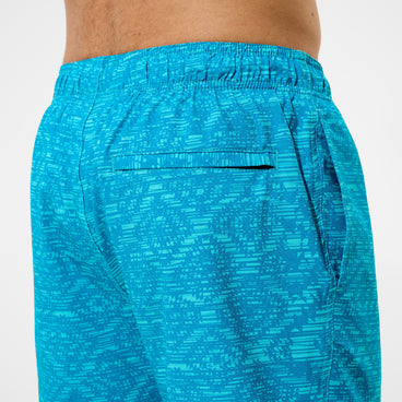 Men's Redondo Edge Printed Swim Shorts Turquoise