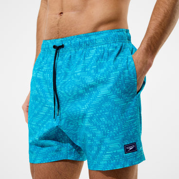 Men's Redondo Edge Printed Swim Shorts Turquoise