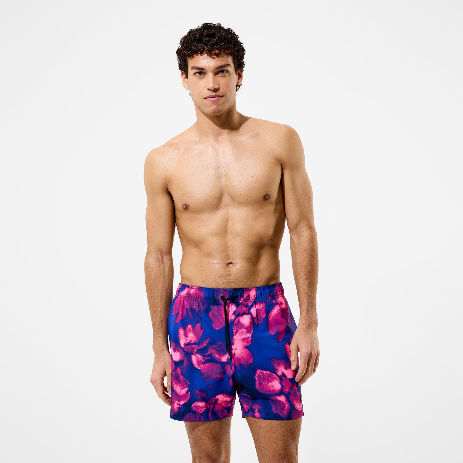 Redondo Edge Printed Swim Shorts Blue Pink