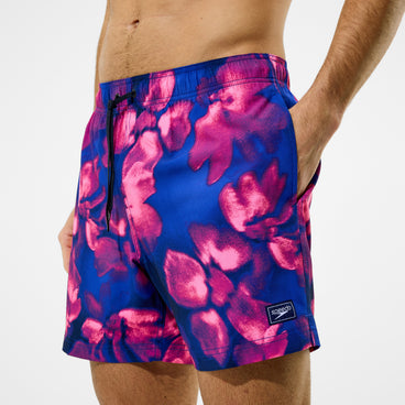 Men's Redondo Edge Printed Swim Shorts Blue/Pink