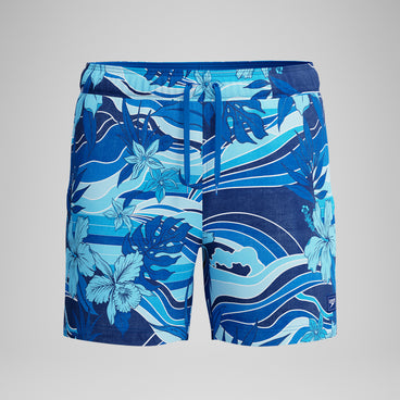 Men's Print Rondo Edge Volley Swim Trunks Navy