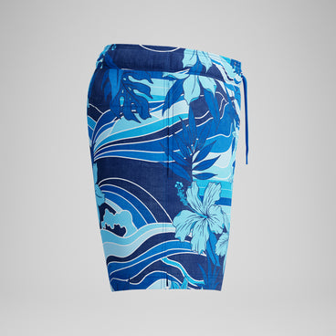 Men's Print Rondo Edge Volley Swim Trunks Navy