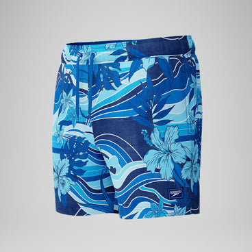 Men's Print Rondo Edge Volley Swim Trunks Navy