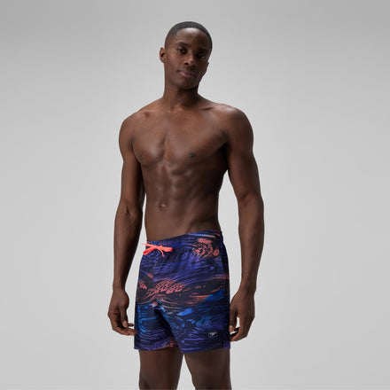 Men's Redondo Edge Printed Swim Shorts Blue