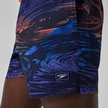 Men's Redondo Edge Printed Swim Shorts Blue