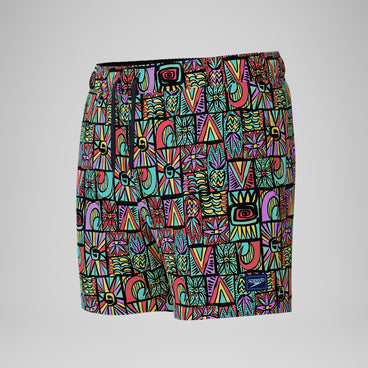 Men's Print Redondo Edge Volley Swim Trunks Purple/Green