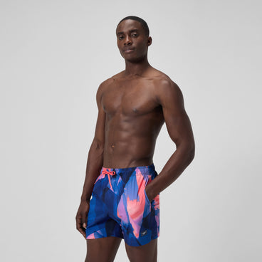 Men's Printed Redondo Edge Swim Shorts Blue/Pink