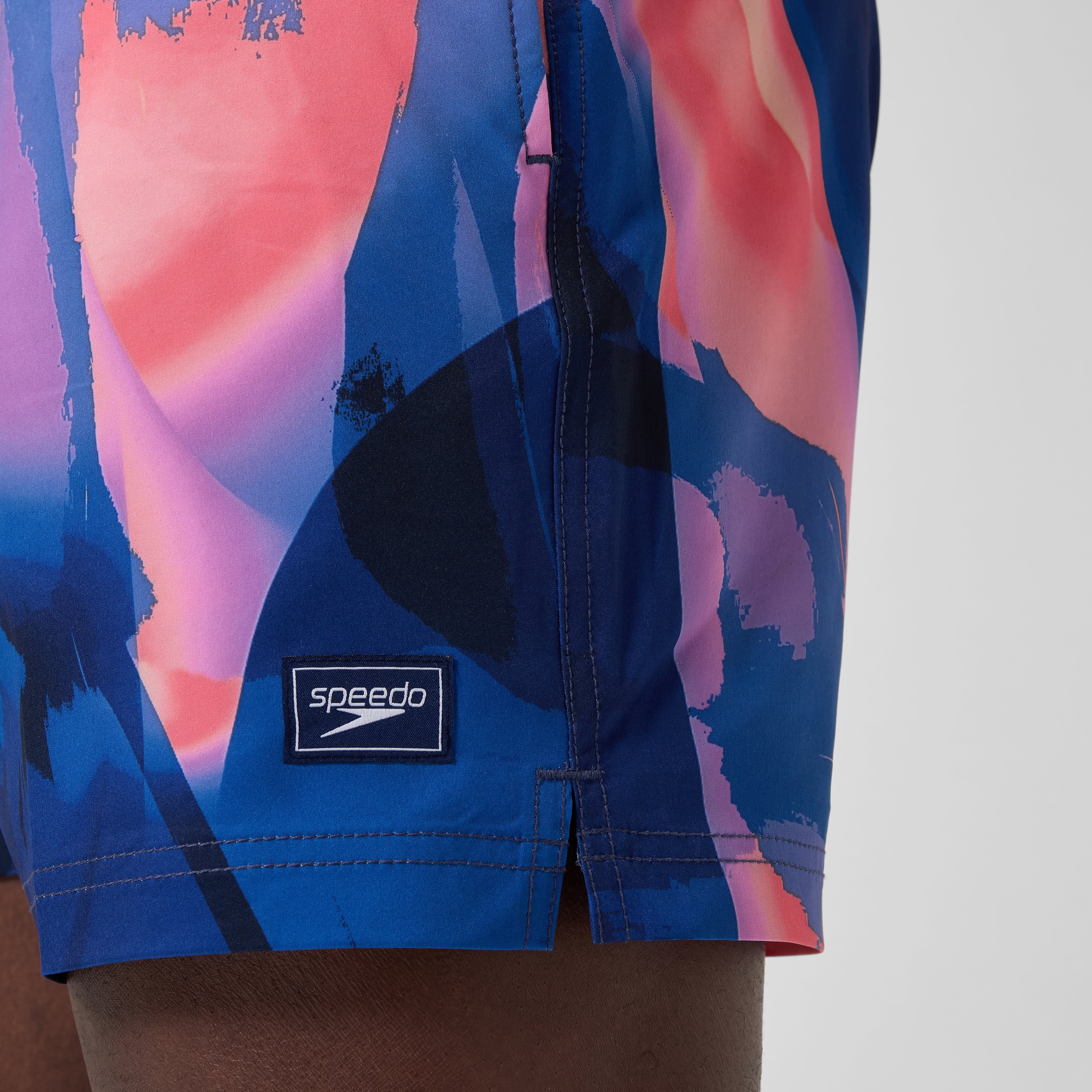 Men's Print Redondo Edge Volley Swim Trunks Blue/Pink | Speedo