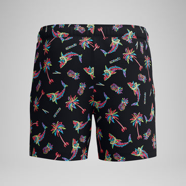 Men's Printed Redondo Edge Swim Shorts Black/Orange