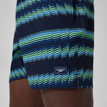 Men's Redondo Edge Printed Swim Shorts Blue