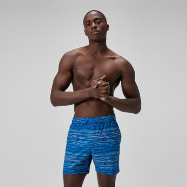 Men's Redondo Edge Printed Swim Shorts Blue