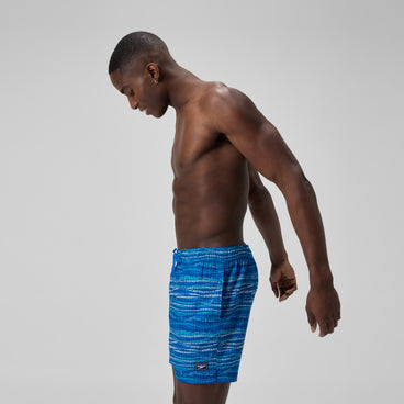 Men's Redondo Edge Printed Swim Shorts Blue
