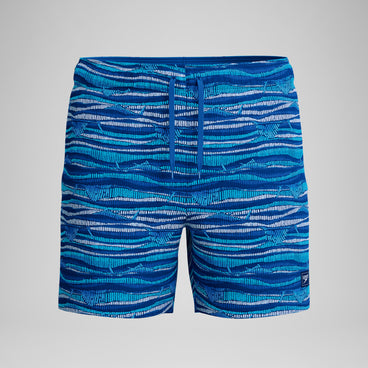 Men's Redondo Edge Printed Swim Shorts Blue