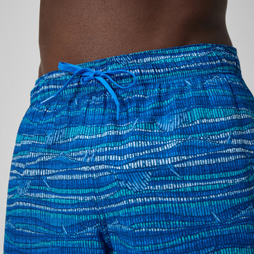 Men's Redondo Edge Printed Swim Shorts Blue