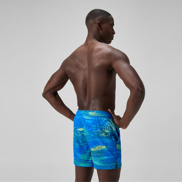 Men's Redondo Edge Printed Swim Shorts Blue/Green