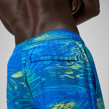 Men's Redondo Edge Printed Swim Shorts Blue/Green