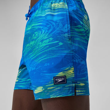 Men's Redondo Edge Printed Swim Shorts Blue/Green