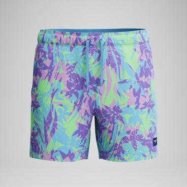Men's Redondo Edge Printed Swim Shorts Purple/Green